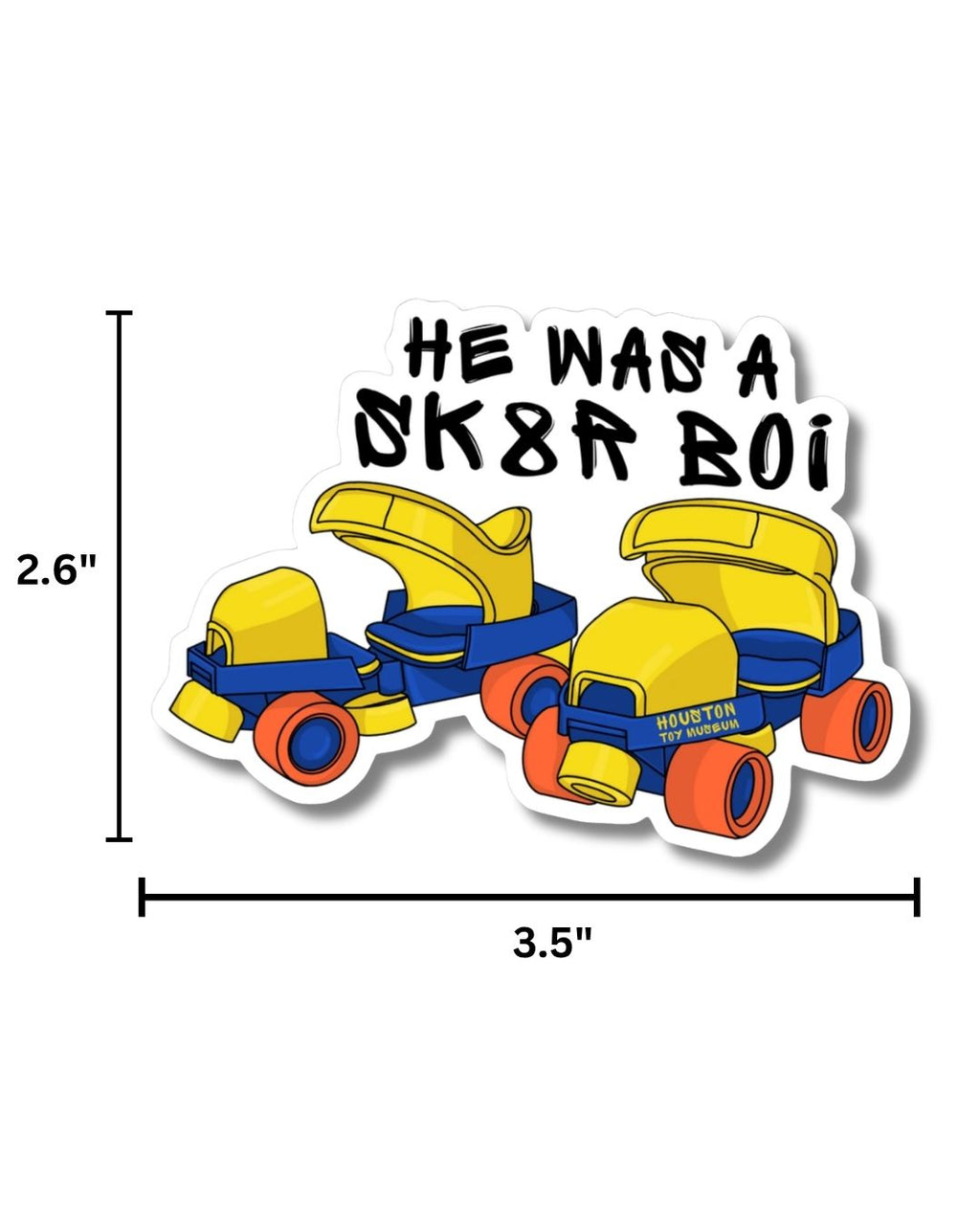 Classic Kid Skates "He Was a Sk8r Boi" Sticker