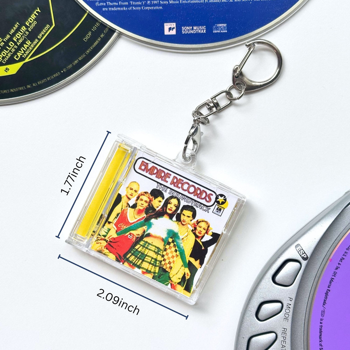 'Hit Clips' Mini CD Case Keychain - Empire Records Soundtrack