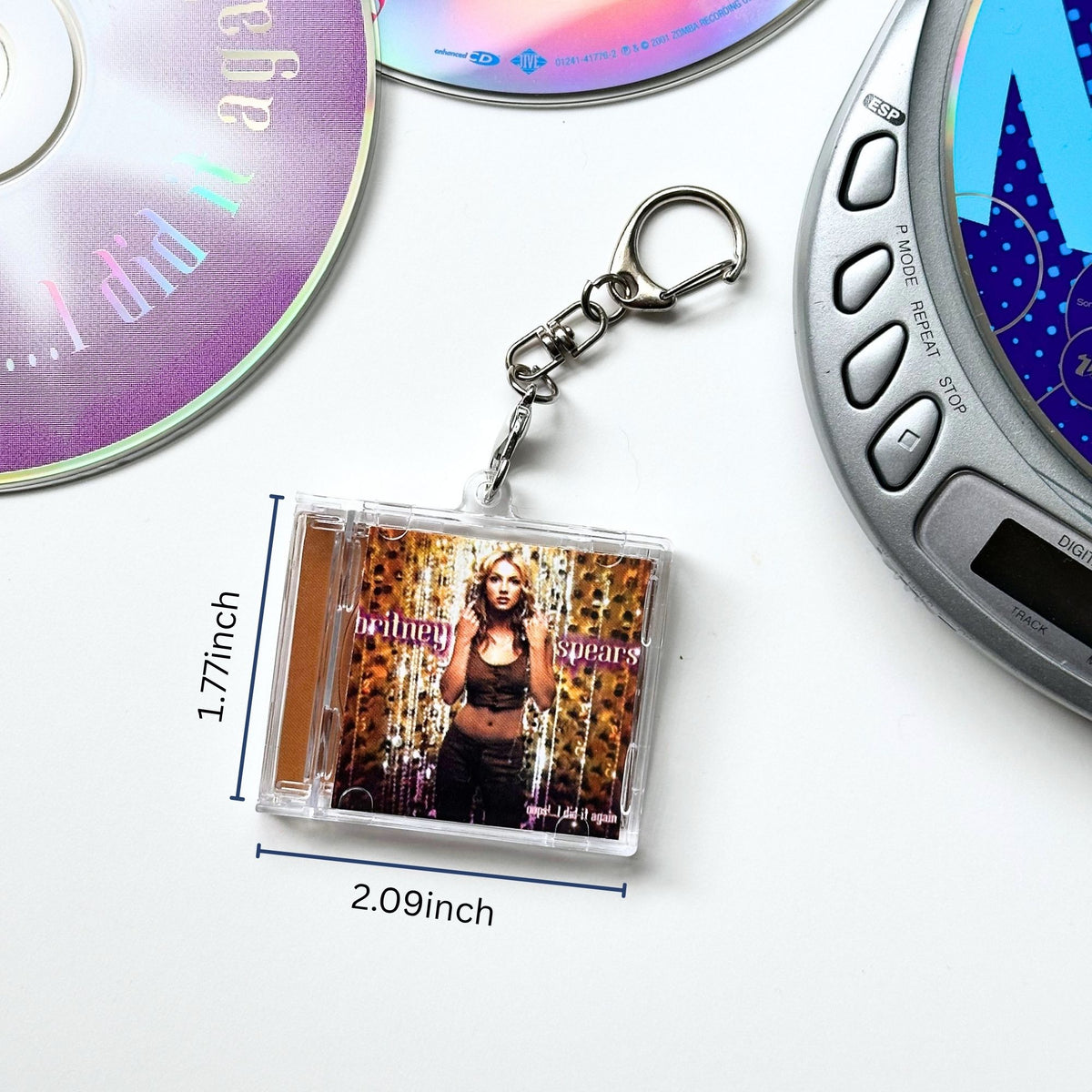 'Hit Clips' Mini CD Case Keychain - Britney Spears Oops!... I Did It Again!