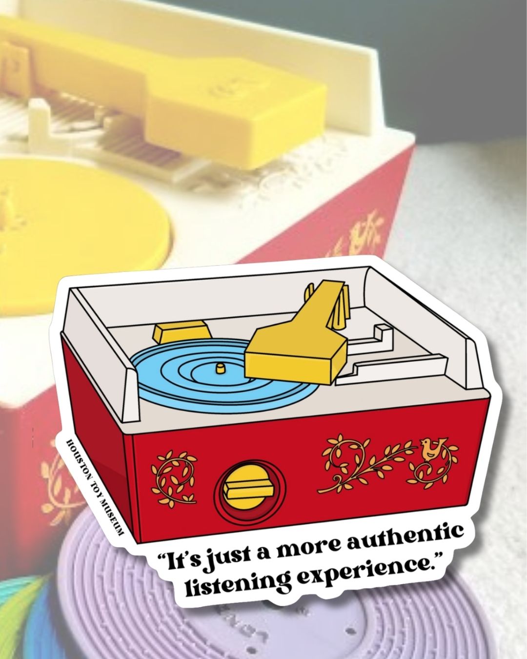 Classic Toy Record Player Sticker