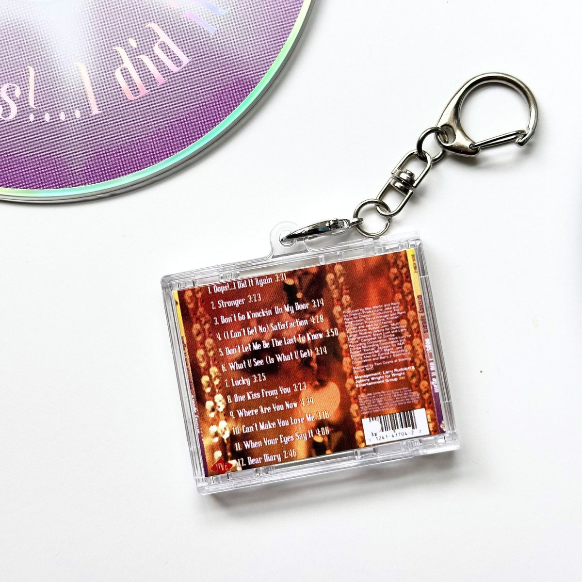 'Hit Clips' Mini CD Case Keychain - Britney Spears Oops!... I Did It Again!