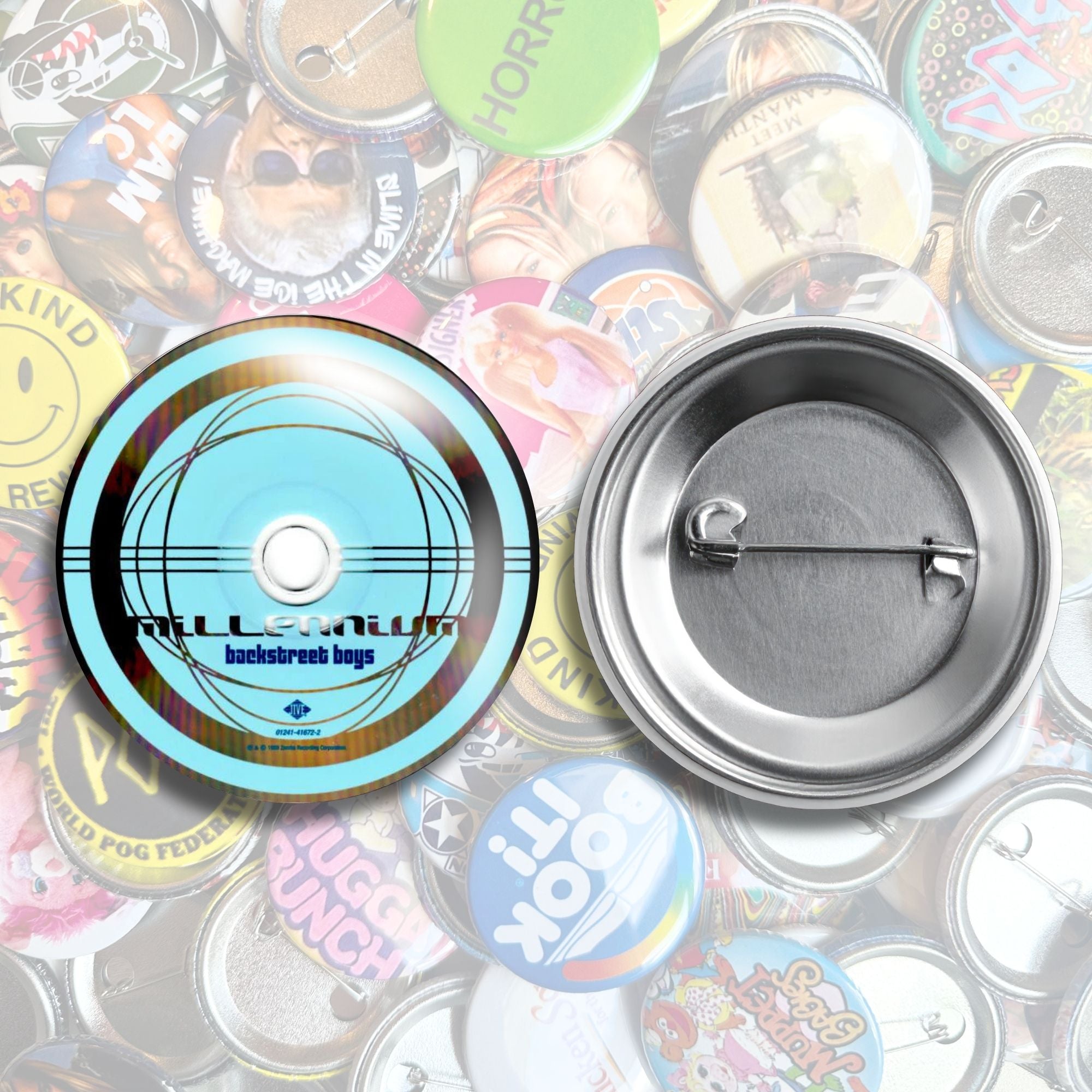 2000s Pop Music Nostalgia Pin Back Buttons