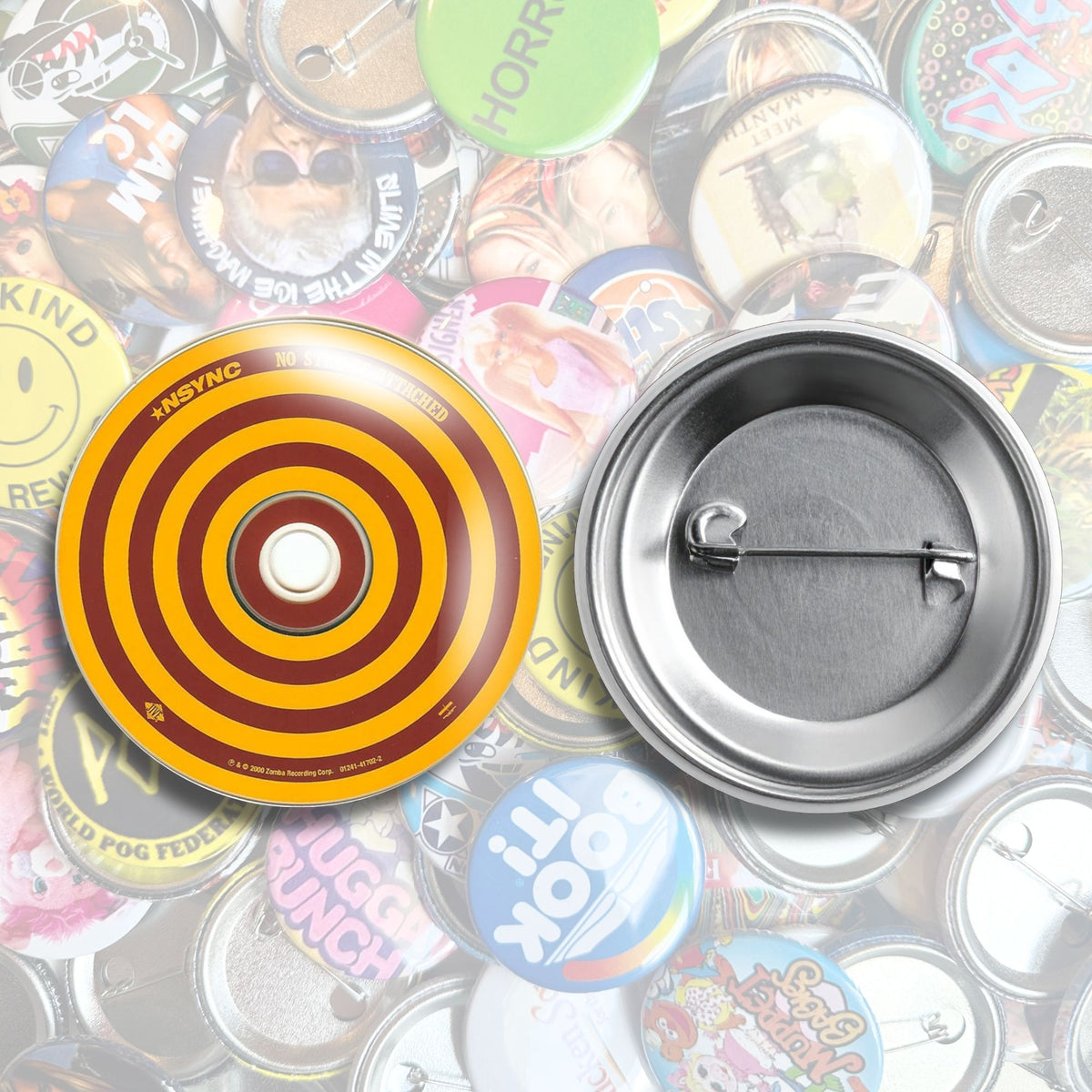 2000s Pop Music Nostalgia Pin Back Buttons