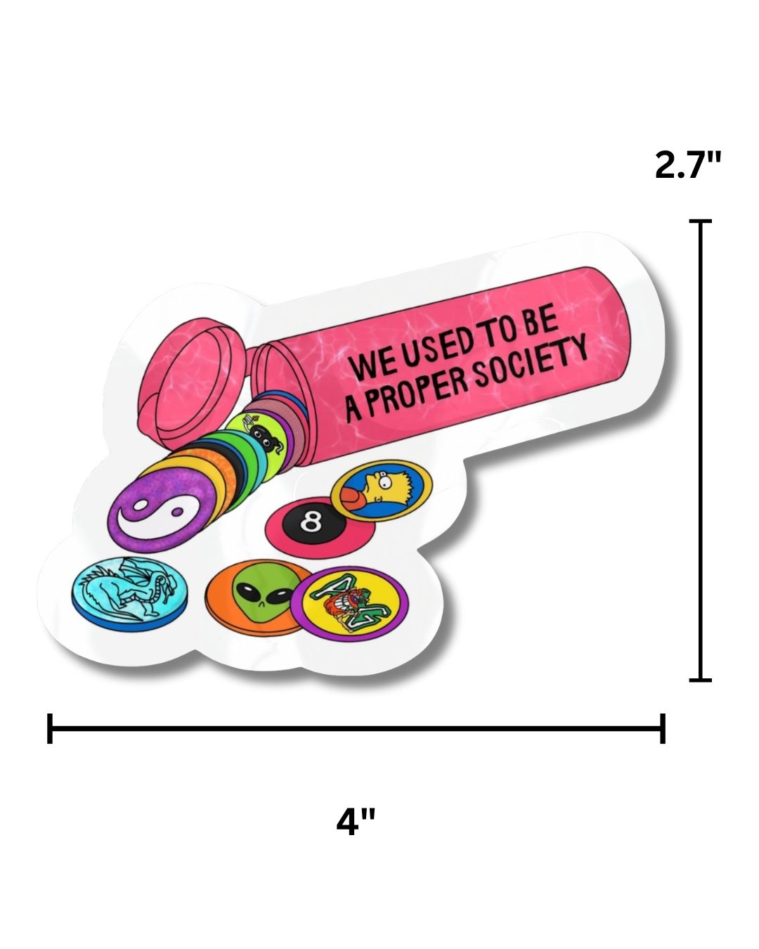 90s "Proper Society" POG Game Vinyl Sticker