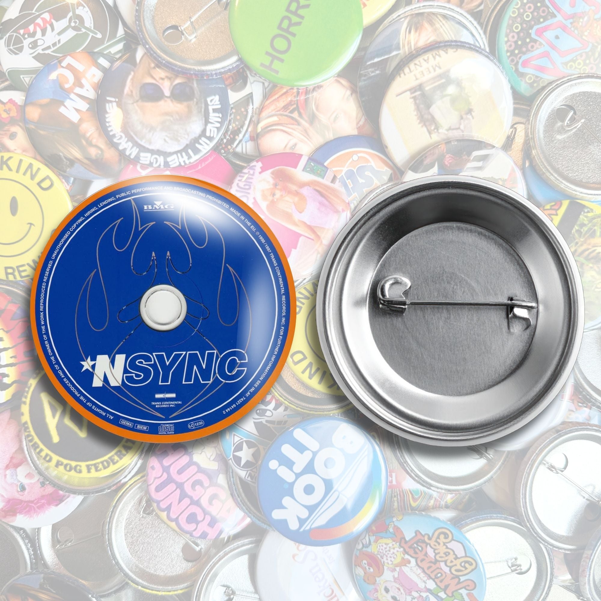 2000s Pop Music Nostalgia Pin Back Buttons