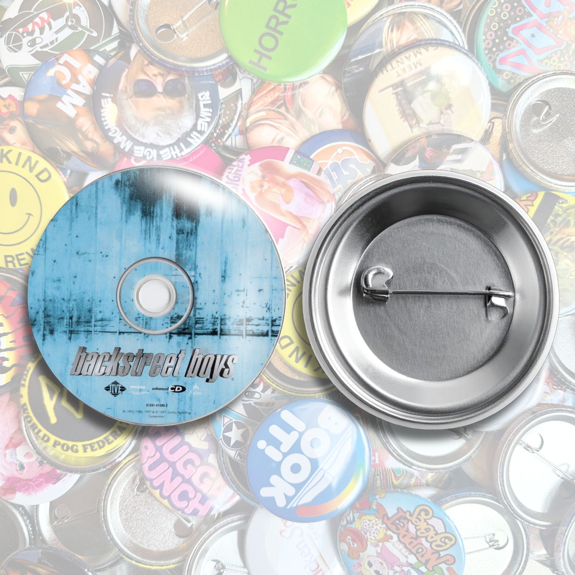 2000s Pop Music Nostalgia Pin Back Buttons