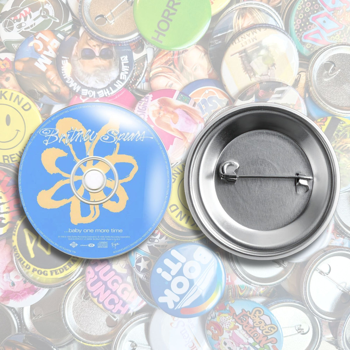 2000s Pop Music Nostalgia Pin Back Buttons