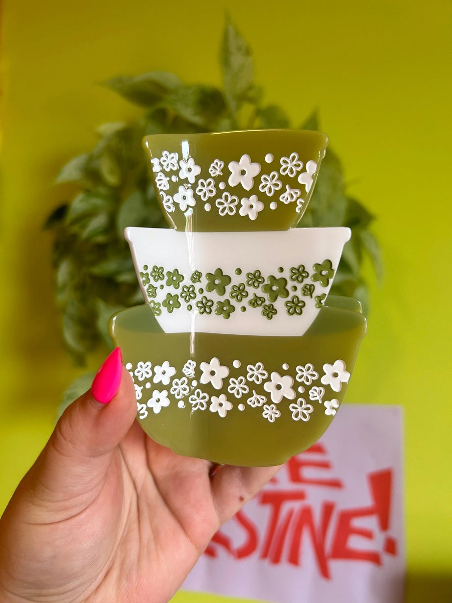 Green Retro Bowls Hair Claw by The Peach Fuzz