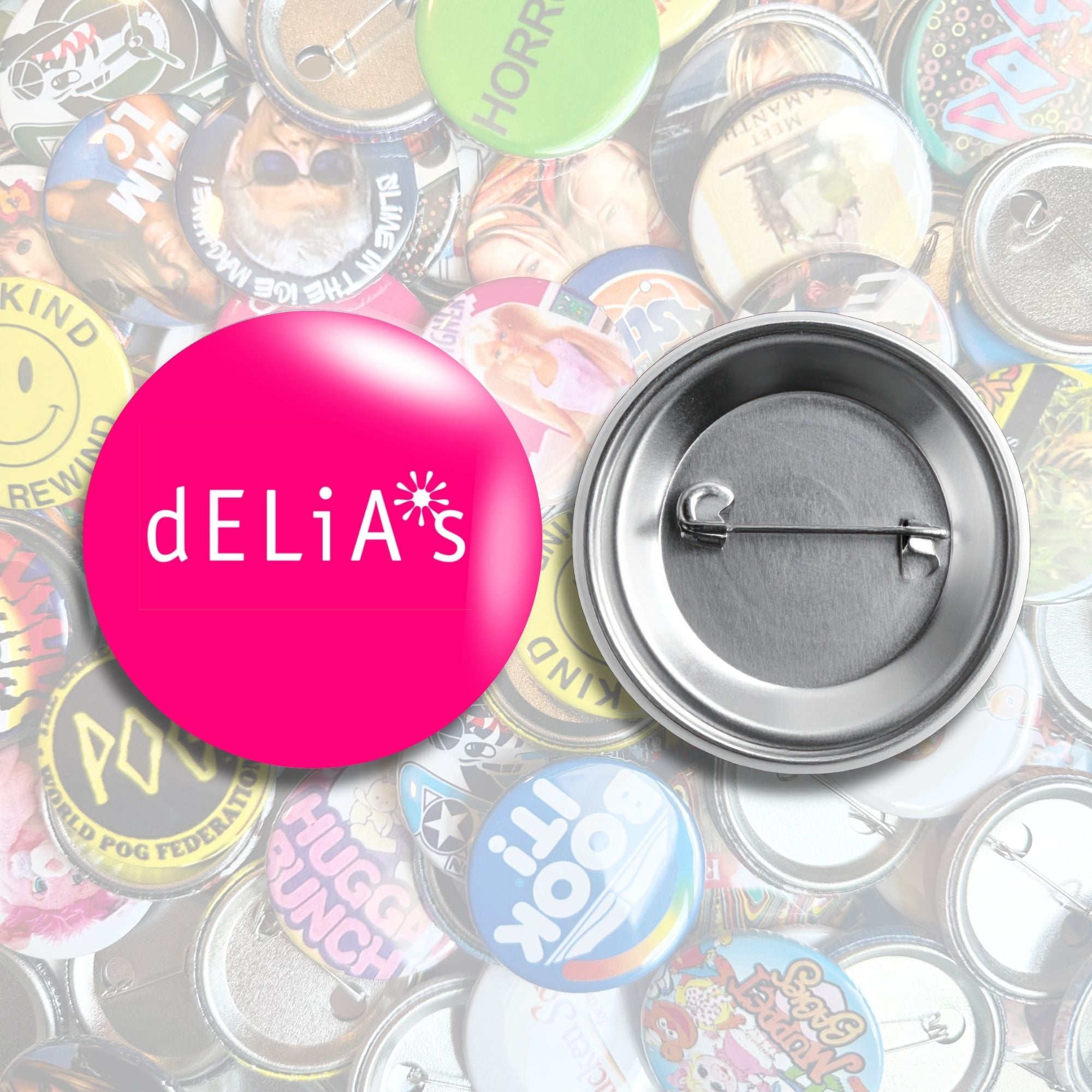 Nostalgic Pop Culture Brands Pin Back Buttons