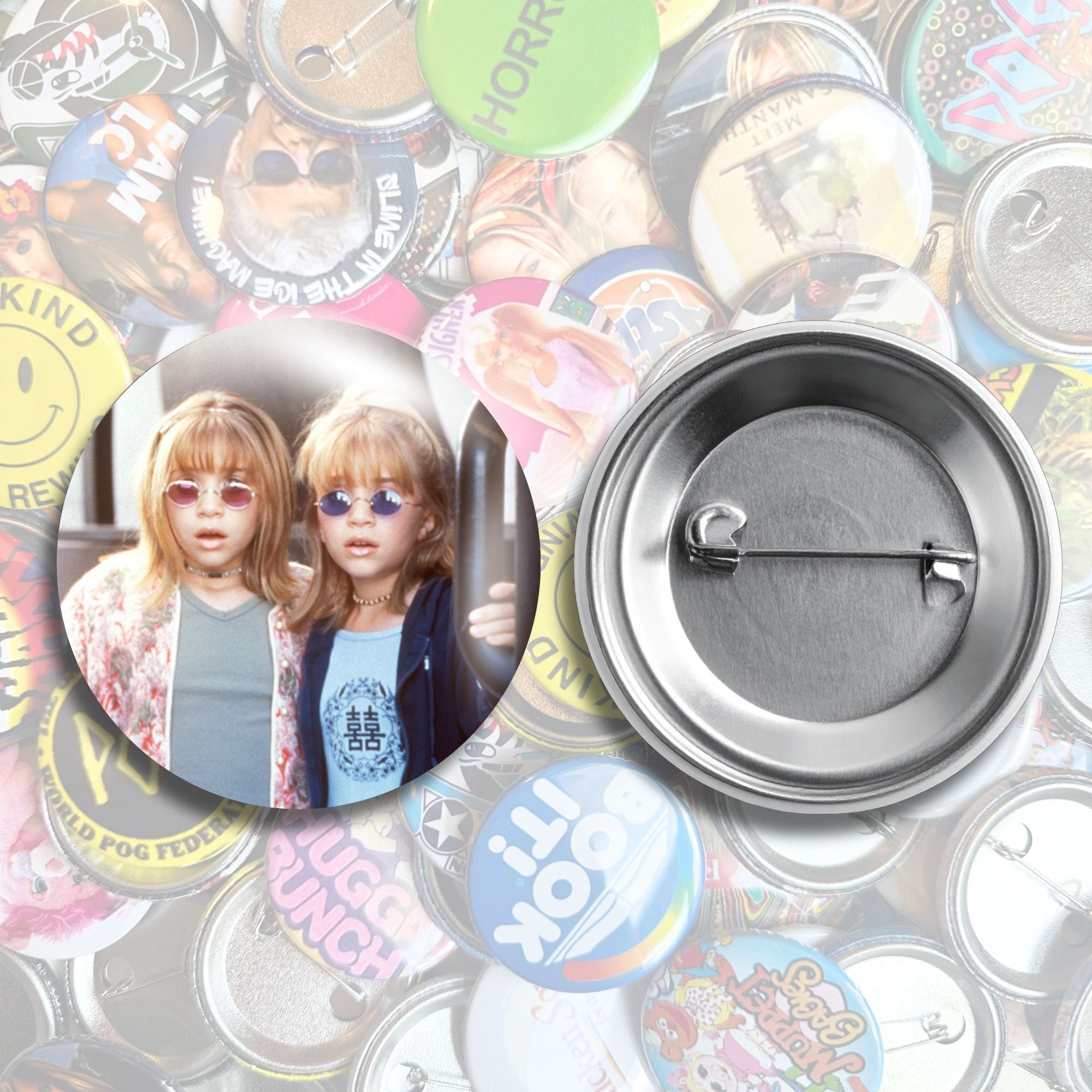 Mary-Kate & Ashley Nostalgic Pin Back Buttons