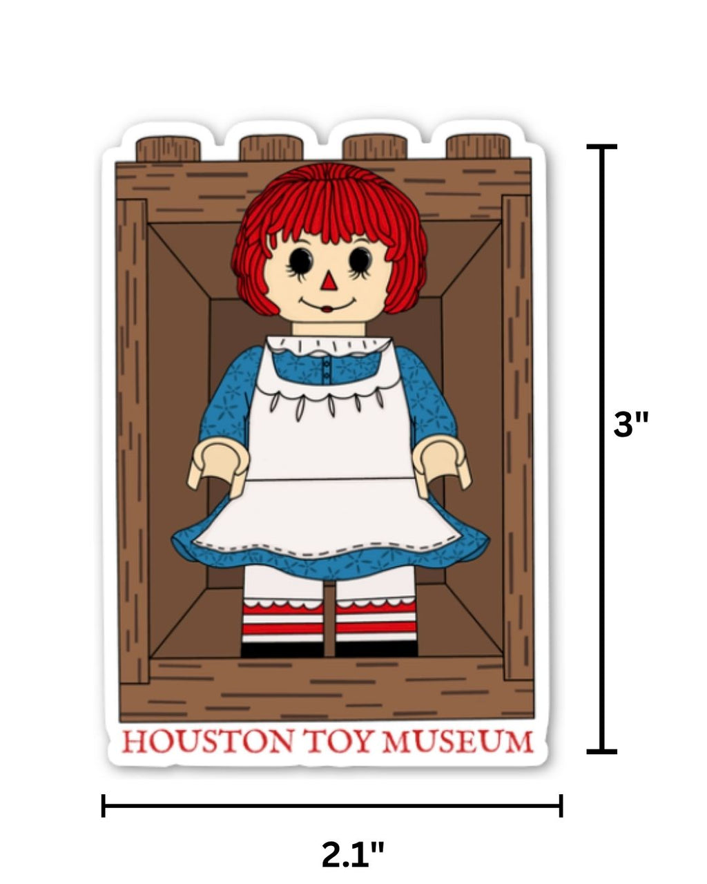 Haunted Annabelle Doll Mini Figure Sticker