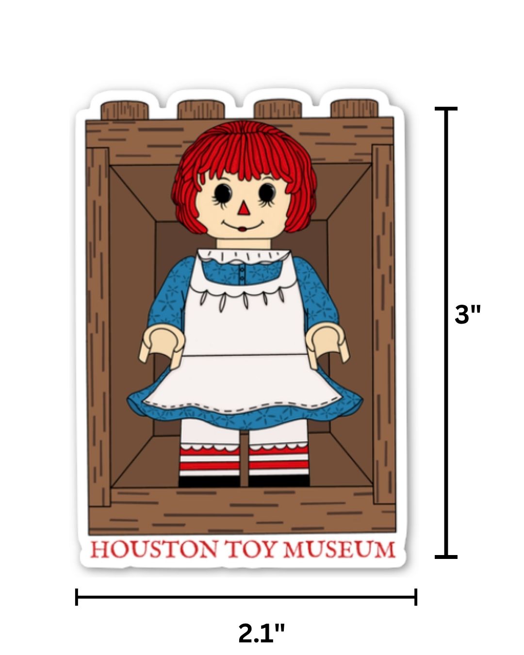 Haunted Annabelle Doll Mini Figure Sticker