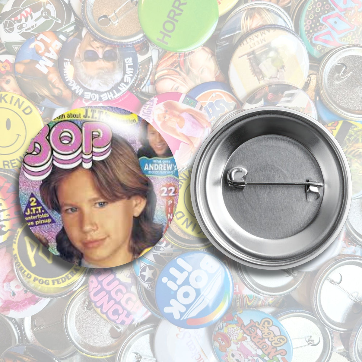 Nostalgic Pop Culture Brands Pin Back Buttons