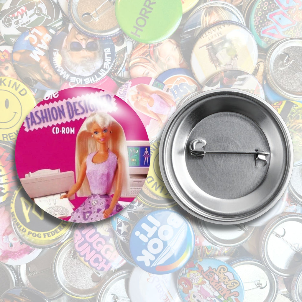 Nostalgic Pop Culture Brands Pin Back Buttons